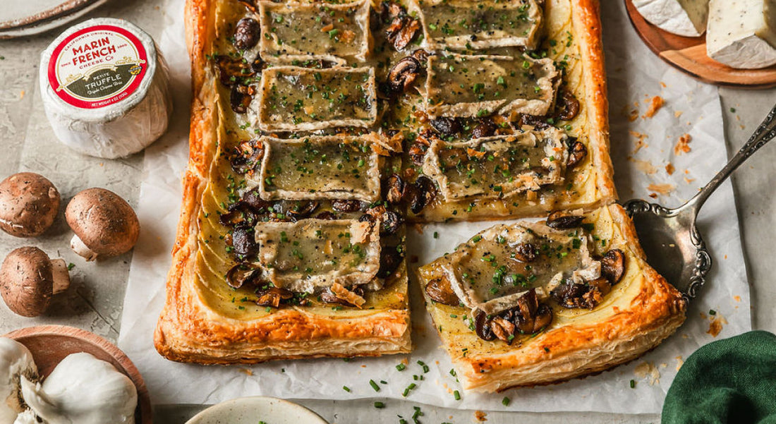 Potato & Mushroom Tart with Petite Truffle Brie