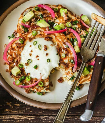 Loaded Breakfast Corn Cakes