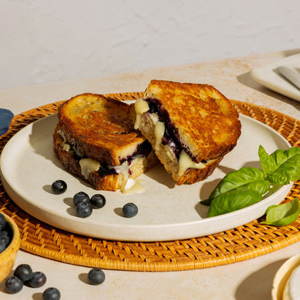 Fresh Blueberry & Basil Brie Grilled Cheese