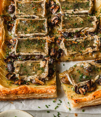 Potato & Mushroom Tart with Petite Truffle Brie
