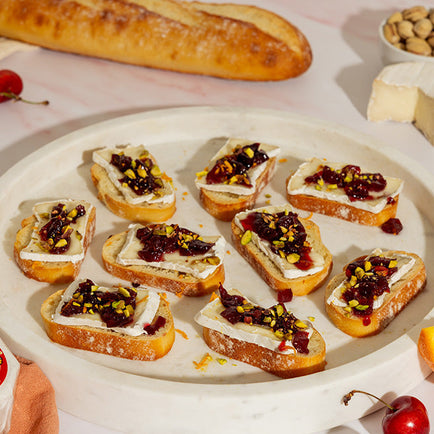 Camembert & Balsamic Cherry Crostini