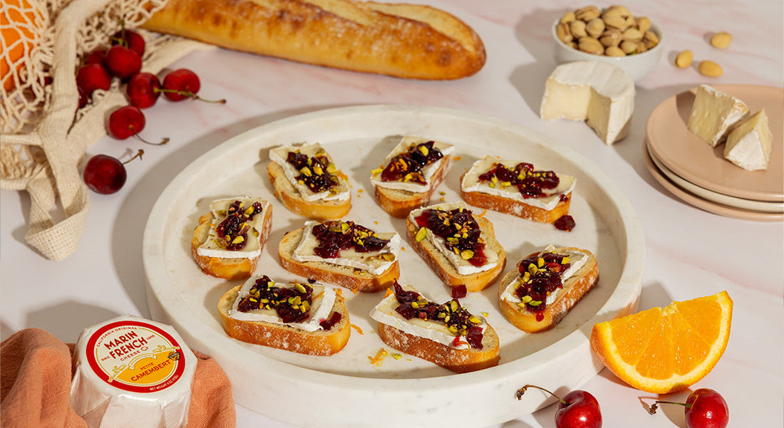 Camembert & Balsamic Cherry Crostini