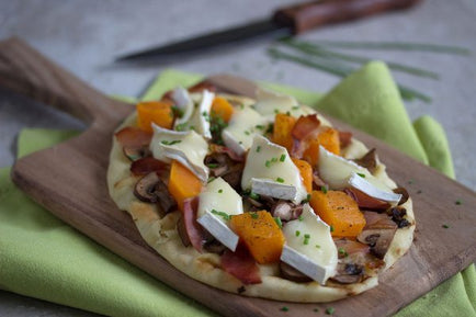 Flatbread with Brie, Pancetta & Roasted Butternut Squash