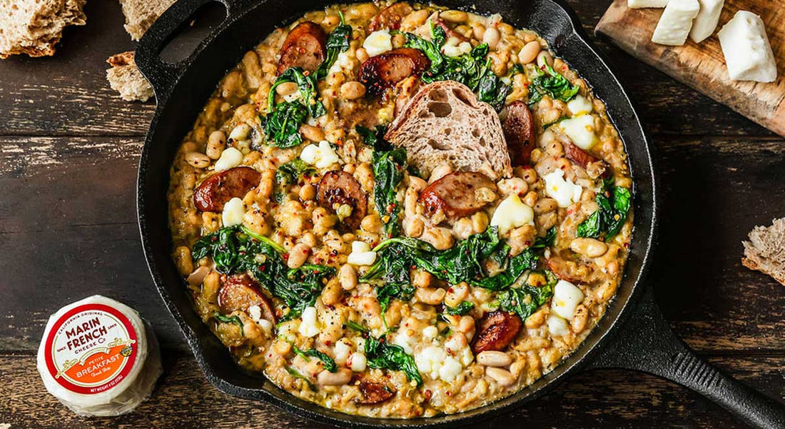 Cheesy Sausage & Bean Skillet with Petite Breakfast