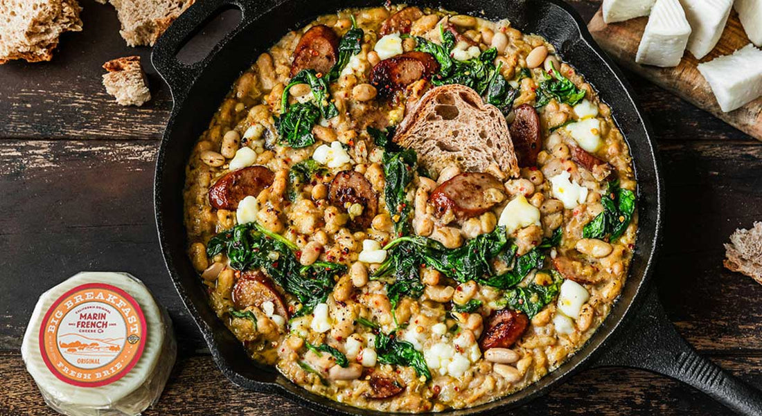 Cheesy Sausage & Bean Skillet with Petite Breakfast