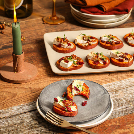 Baked Sweet Potato Rounds with Triple Crème Brie