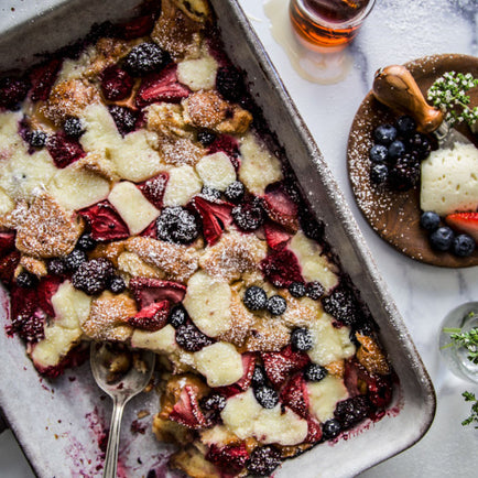 Berry and Brie Croissant Breakfast Bake